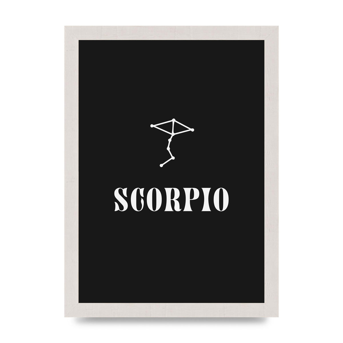 Minimalist Horoscope Star Sign Series Scorpio Art For The Home - A4 framed