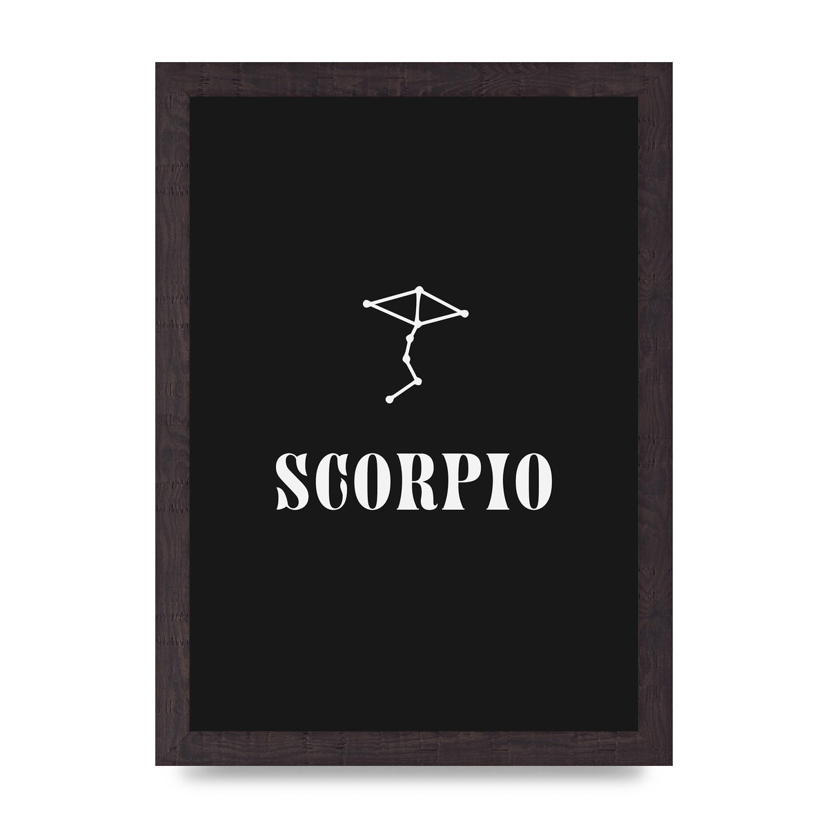 Minimalist Horoscope Star Sign Series Scorpio Art For The Home - A4 framed