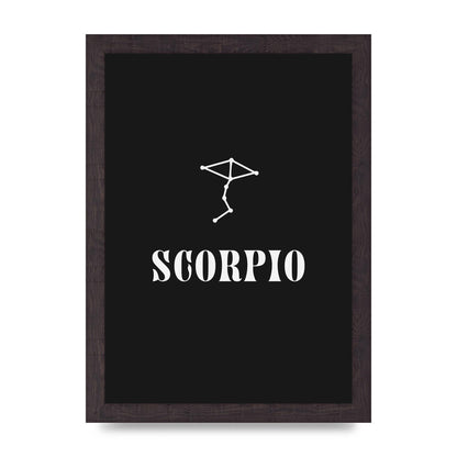 Minimalist Horoscope Star Sign Series Scorpio Art For The Home - A4 framed