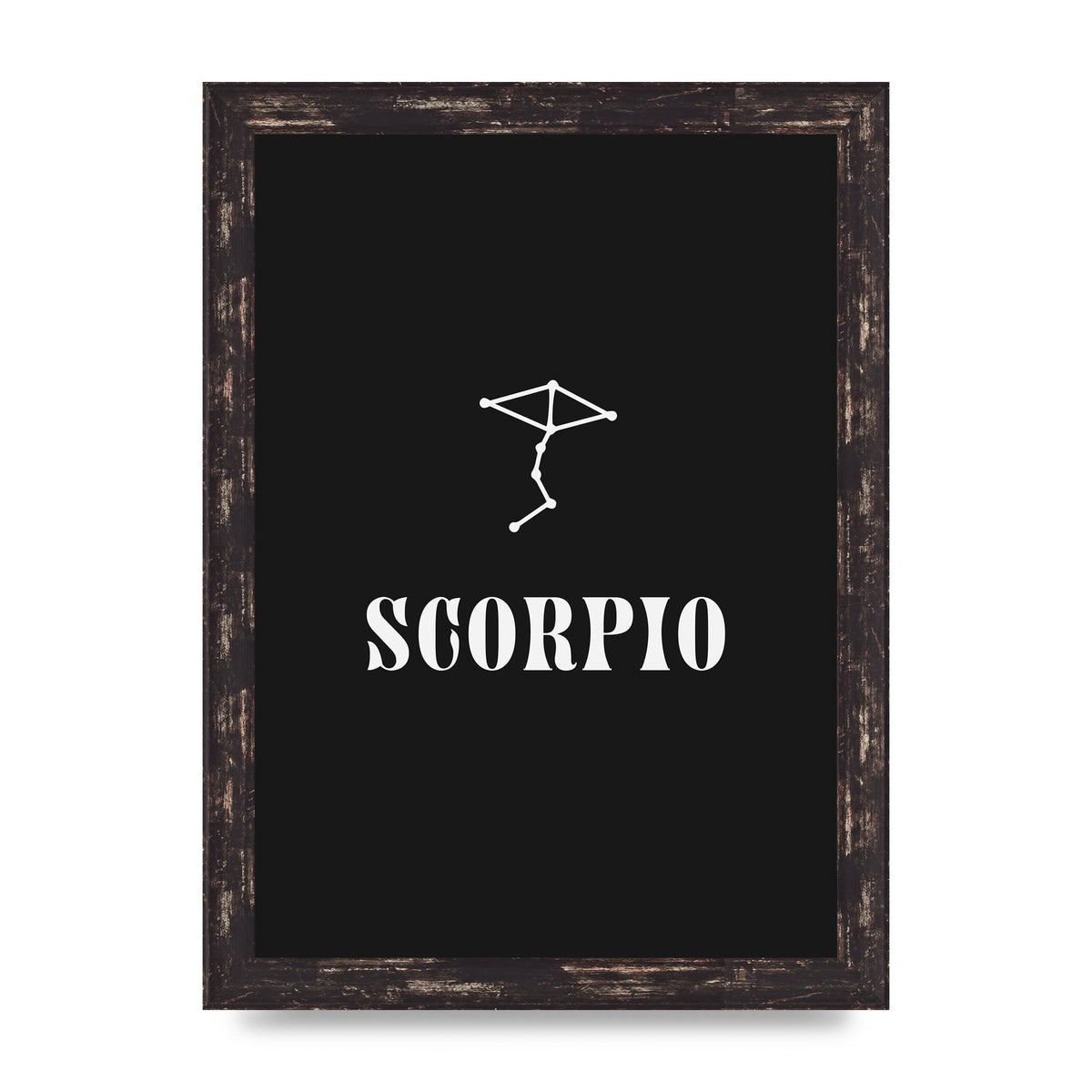 Minimalist Horoscope Star Sign Series Scorpio Art For The Home - A4 framed