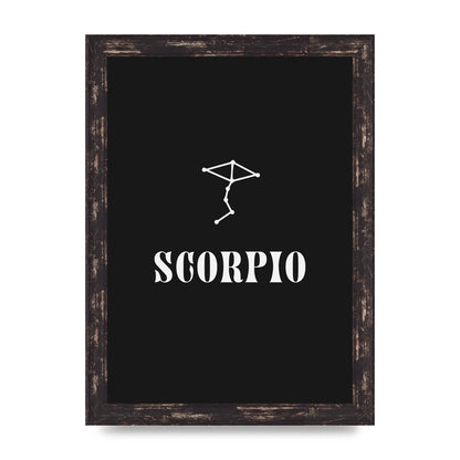 Minimalist Horoscope Star Sign Series Scorpio Art For The Home - A4 framed