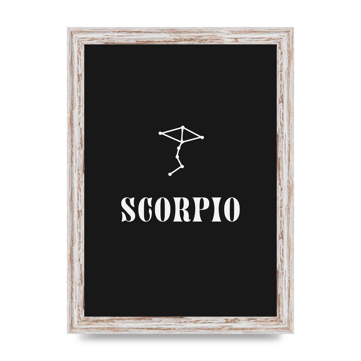 Minimalist Horoscope Star Sign Series Scorpio Art For The Home - A4 framed