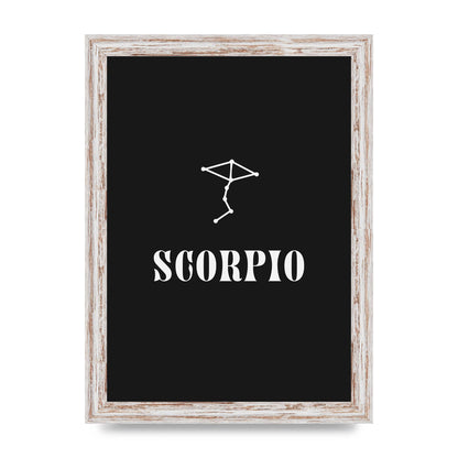 Minimalist Horoscope Star Sign Series Scorpio Art For The Home - A4 framed