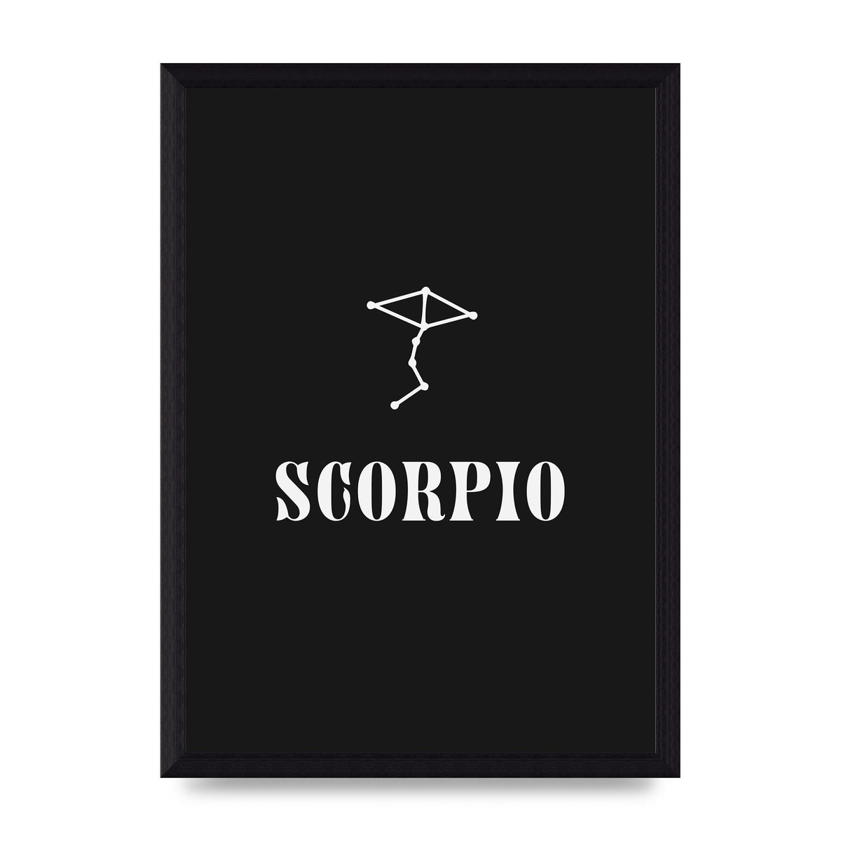 Minimalist Horoscope Star Sign Series Scorpio Art For The Home - A4 framed