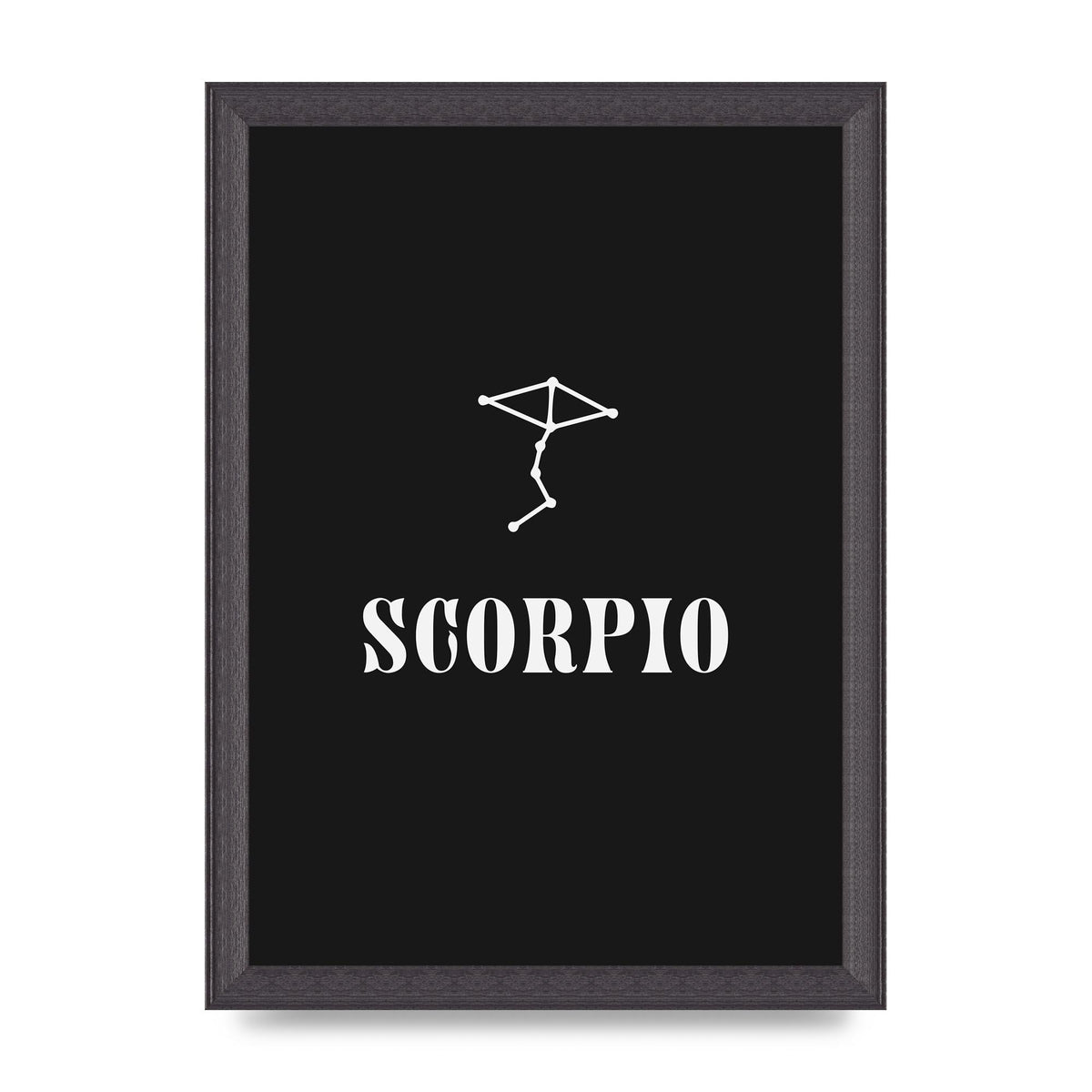 Minimalist Horoscope Star Sign Series Scorpio Art For The Home - A4 framed