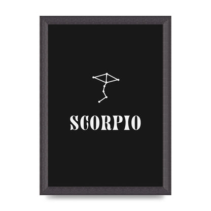 Minimalist Horoscope Star Sign Series Scorpio Art For The Home - A4 framed