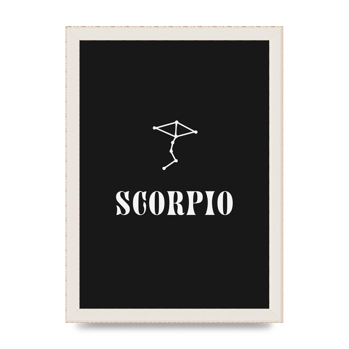 Minimalist Horoscope Star Sign Series Scorpio Art For The Home - A4 framed