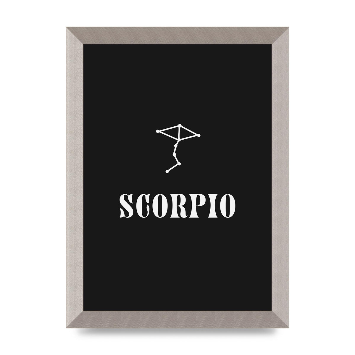 Minimalist Horoscope Star Sign Series Scorpio Art For The Home - A4 framed