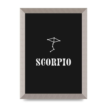 Minimalist Horoscope Star Sign Series Scorpio Art For The Home - A4 framed