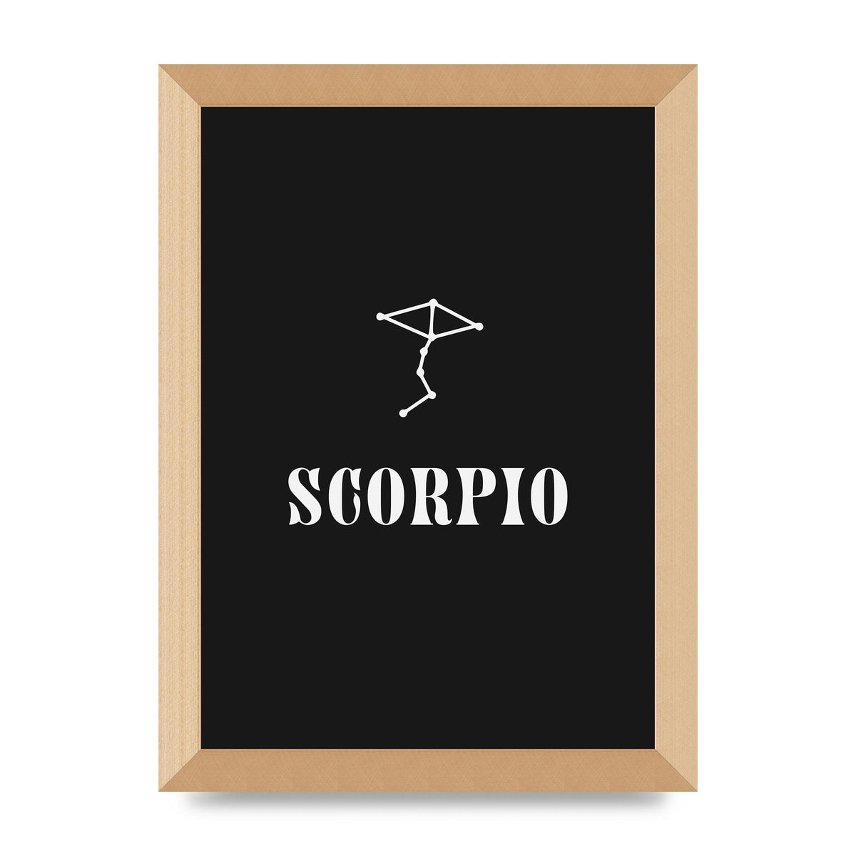Minimalist Horoscope Star Sign Series Scorpio Art For The Home - A4 framed