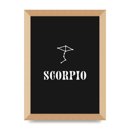 Minimalist Horoscope Star Sign Series Scorpio Art For The Home - A4 framed