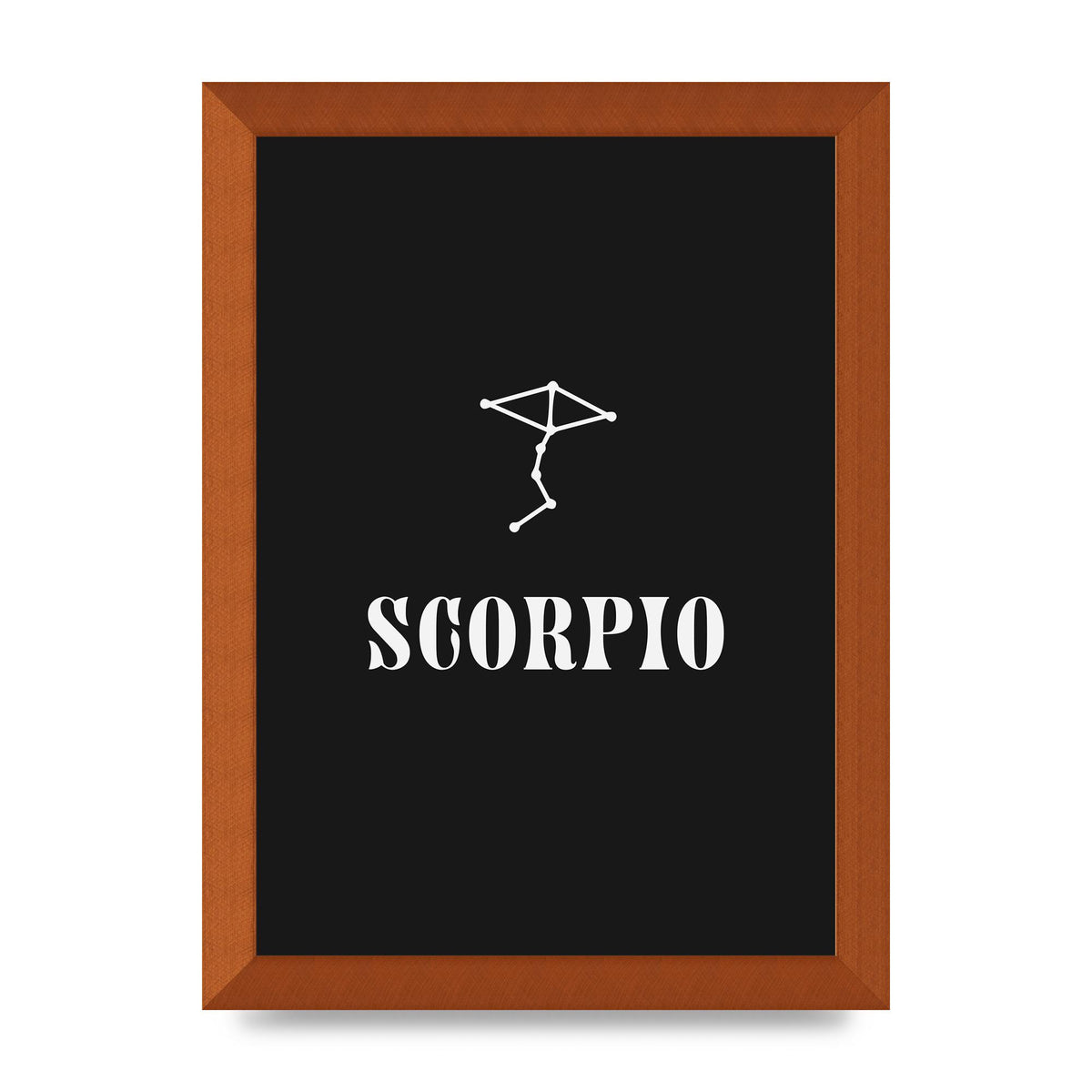 Minimalist Horoscope Star Sign Series Scorpio Art For The Home - A4 framed