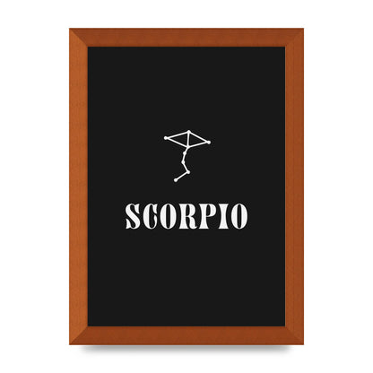 Minimalist Horoscope Star Sign Series Scorpio Art For The Home - A4 framed