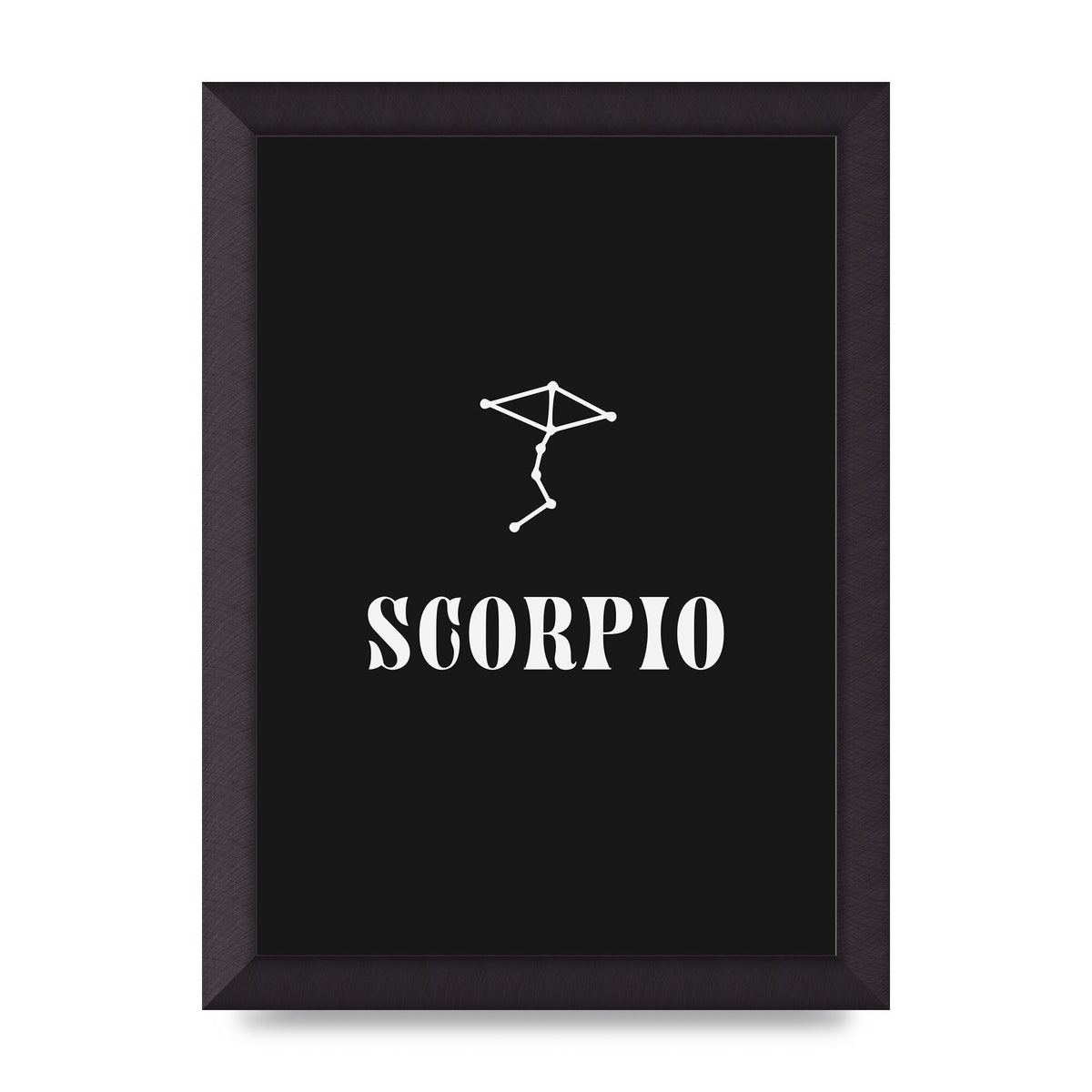 Minimalist Horoscope Star Sign Series Scorpio Art For The Home - A4 framed