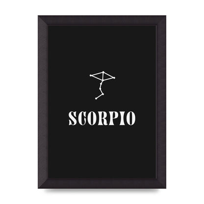 Minimalist Horoscope Star Sign Series Scorpio Art For The Home - A4 framed