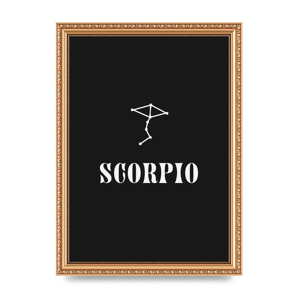 Minimalist Horoscope Star Sign Series Scorpio Art For The Home - A4 framed