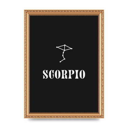 Minimalist Horoscope Star Sign Series Scorpio Art For The Home - A4 framed
