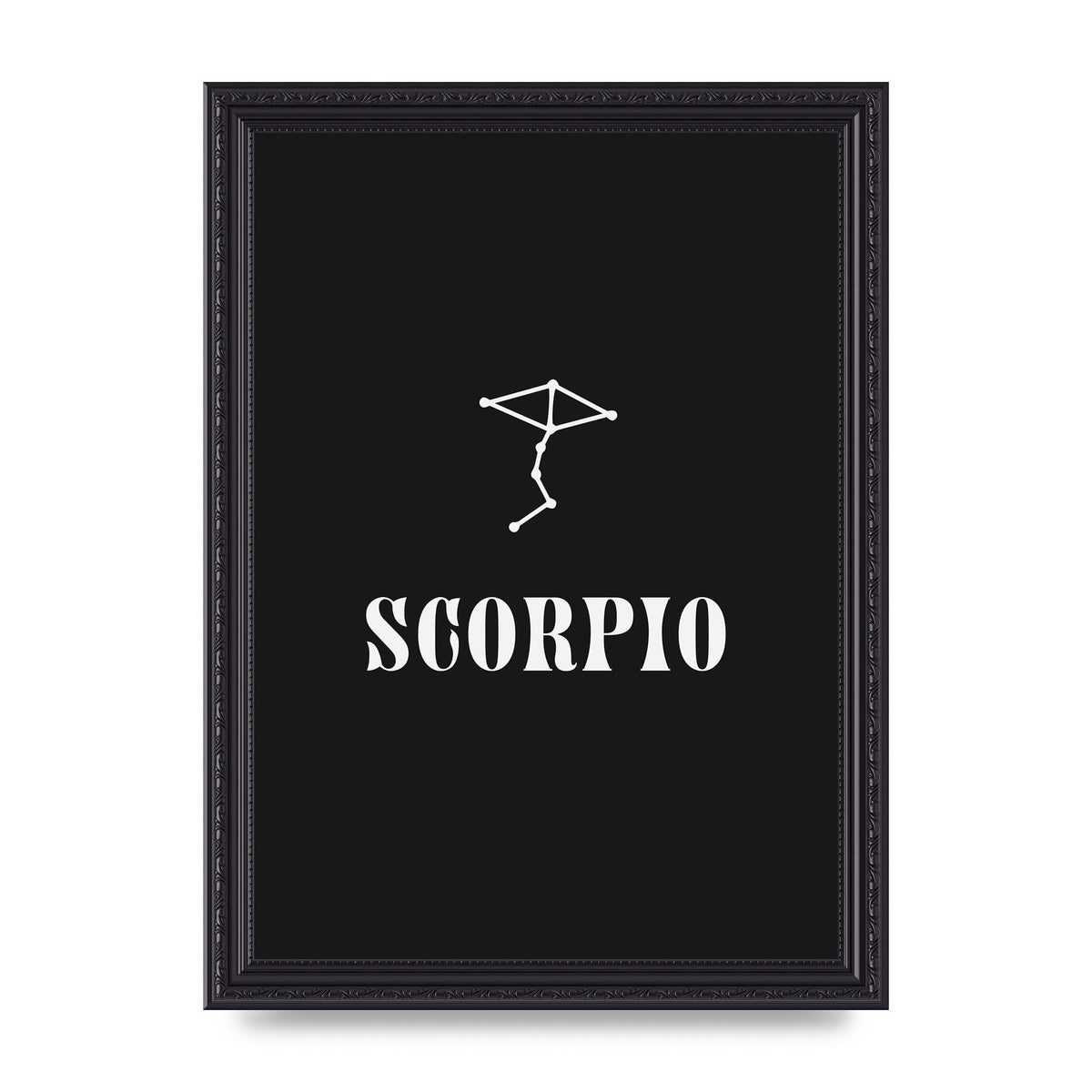 Minimalist Horoscope Star Sign Series Scorpio Art For The Home - A4 framed