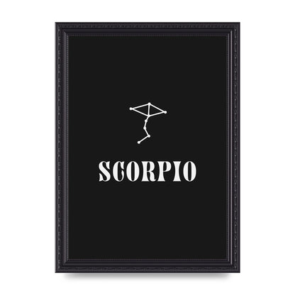 Minimalist Horoscope Star Sign Series Scorpio Art For The Home - A4 framed