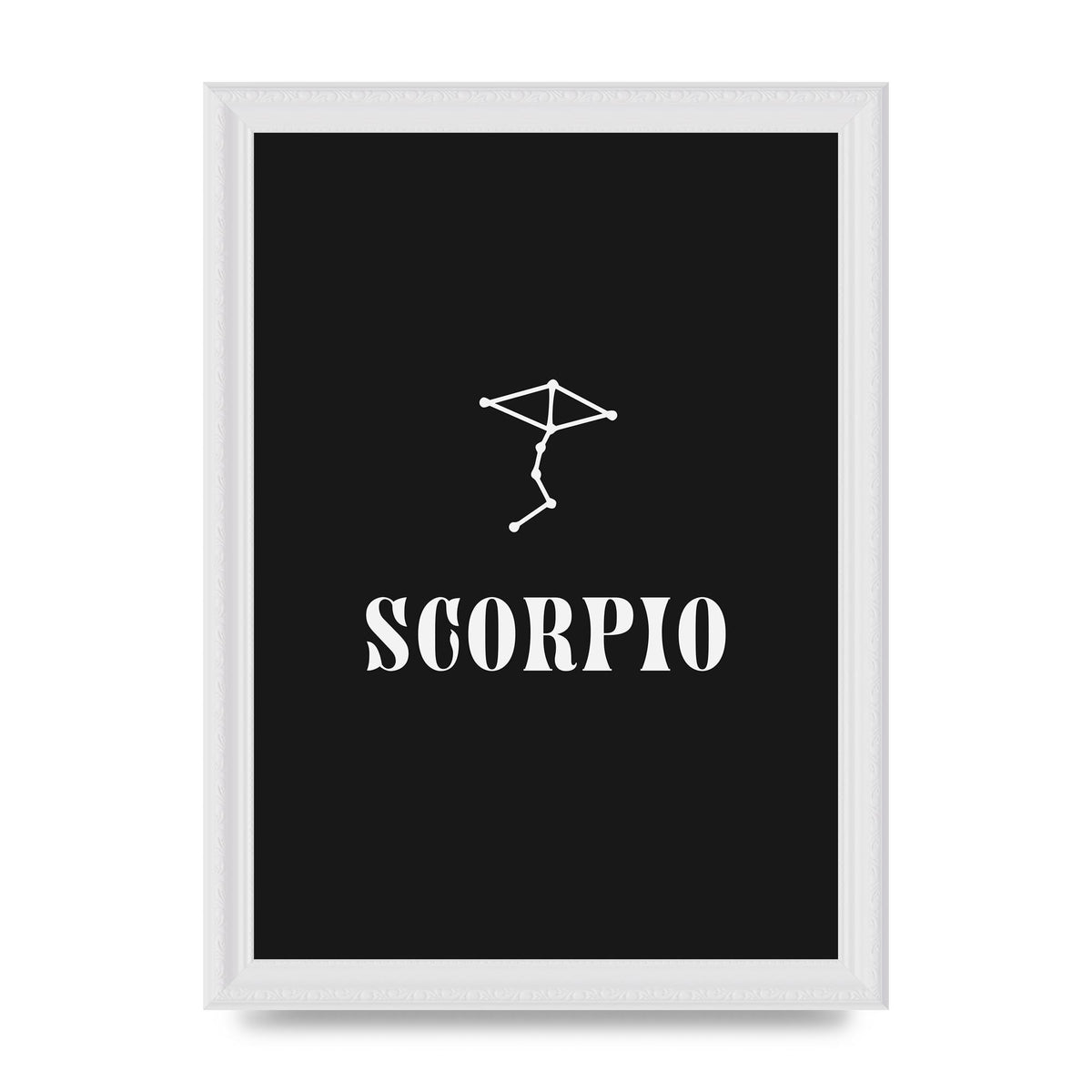 Minimalist Horoscope Star Sign Series Scorpio Art For The Home - A4 framed