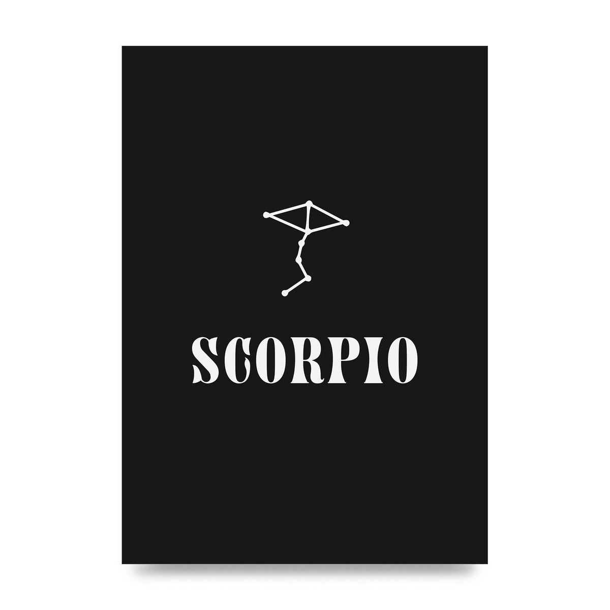 Minimalist Horoscope Star Sign Series Scorpio Art For The Home - unframed print