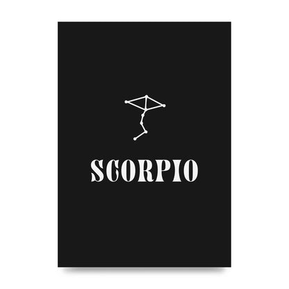 Minimalist Horoscope Star Sign Series Scorpio Art For The Home - unframed print