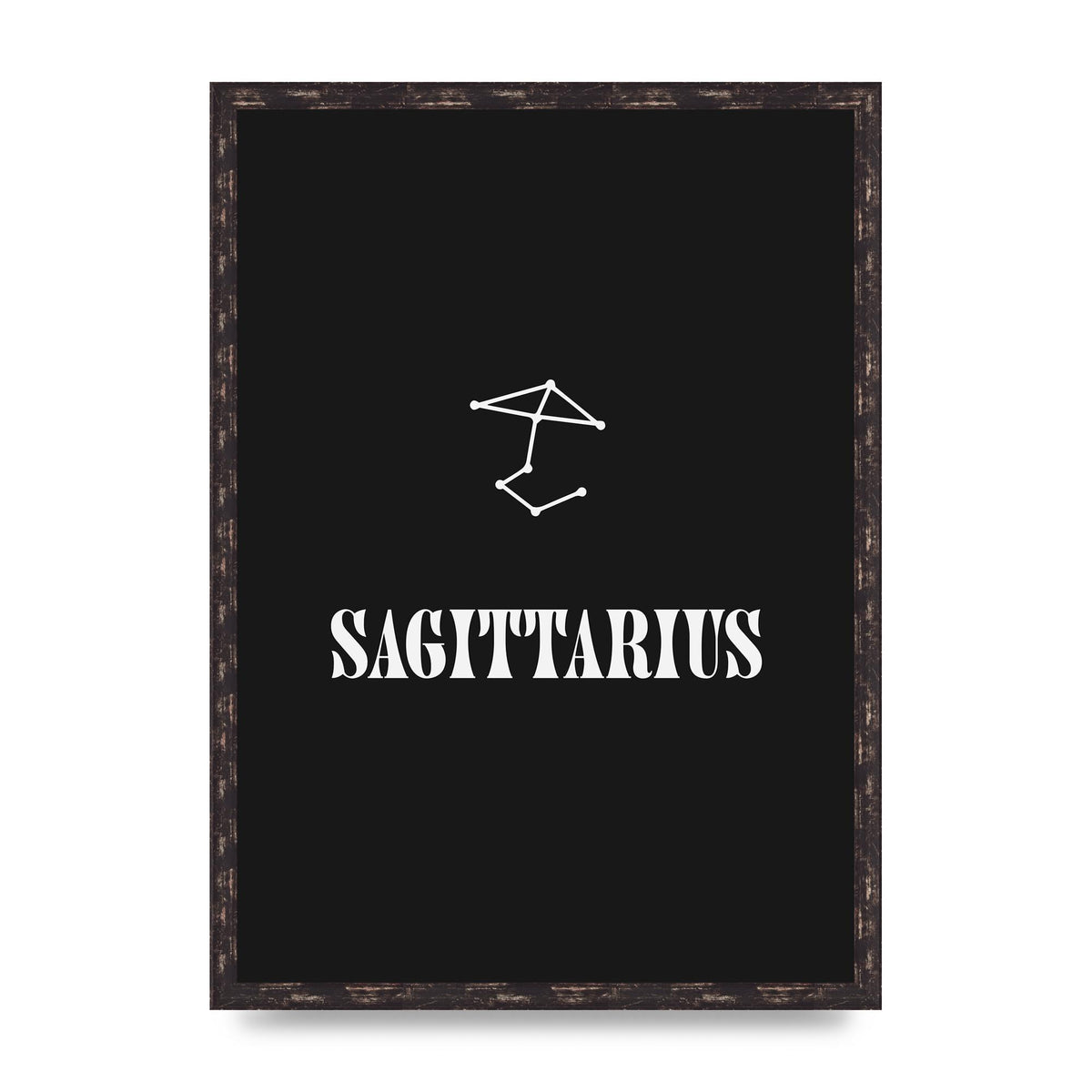 Minimalist Horoscope Star Sign Series Sagittarius Printed Poster - A2 framed