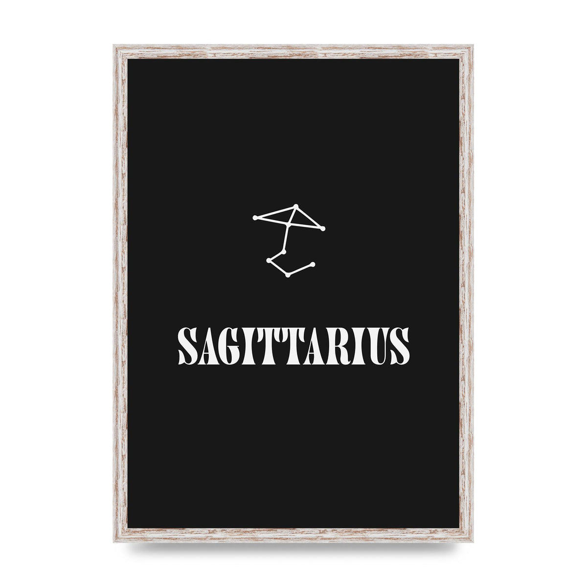 Minimalist Horoscope Star Sign Series Sagittarius Printed Poster - A2 framed