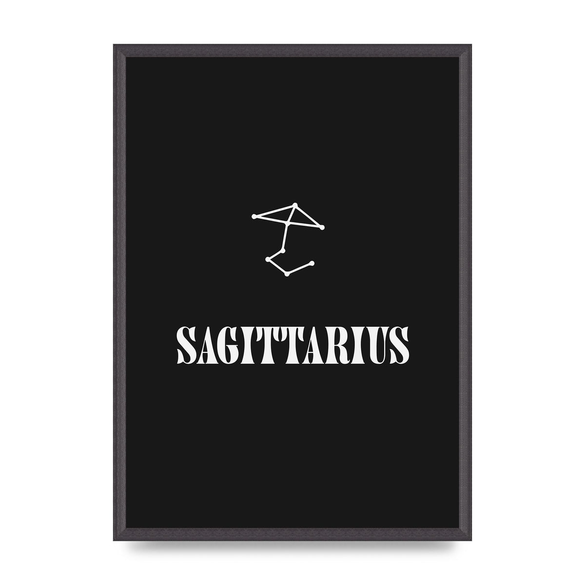 Minimalist Horoscope Star Sign Series Sagittarius Printed Poster - A2 framed