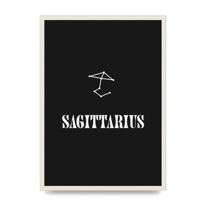 Minimalist Horoscope Star Sign Series Sagittarius Printed Poster - A2 framed