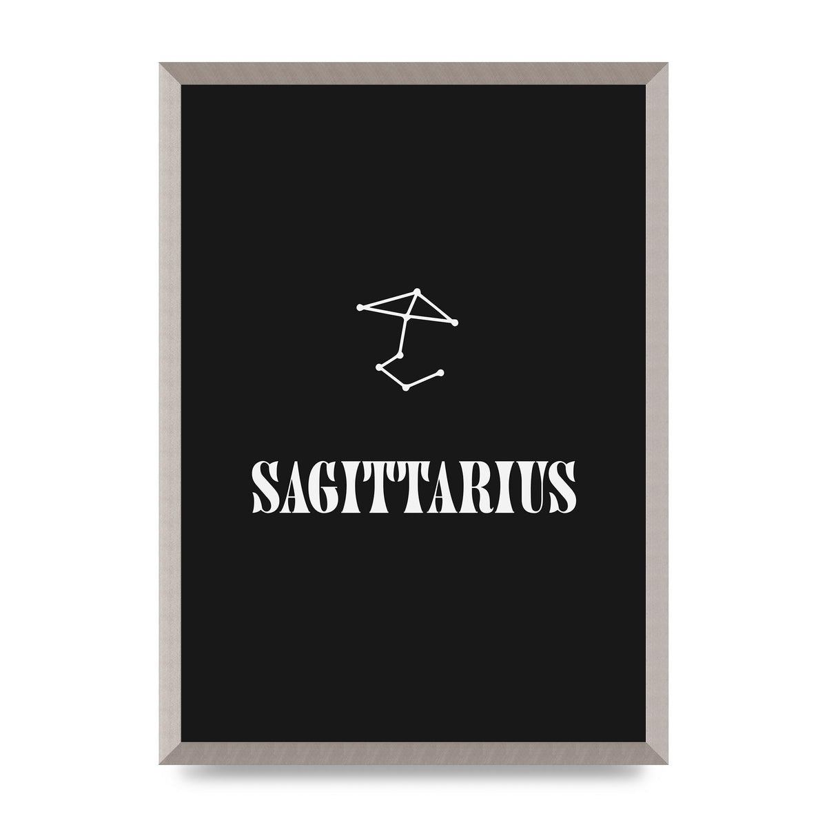 Minimalist Horoscope Star Sign Series Sagittarius Printed Poster - A2 framed