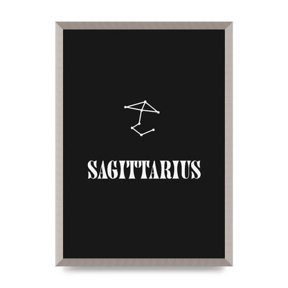 Minimalist Horoscope Star Sign Series Sagittarius Printed Poster - A2 framed