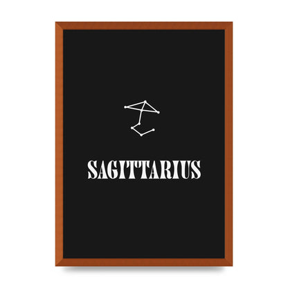 Minimalist Horoscope Star Sign Series Sagittarius Printed Poster - A2 framed
