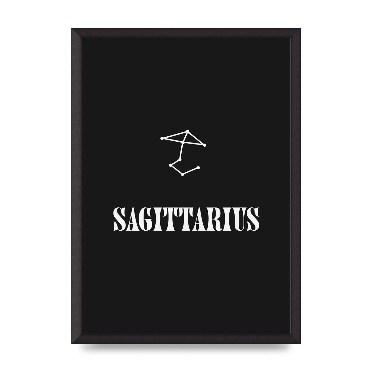 Minimalist Horoscope Star Sign Series Sagittarius Printed Poster - A2 framed