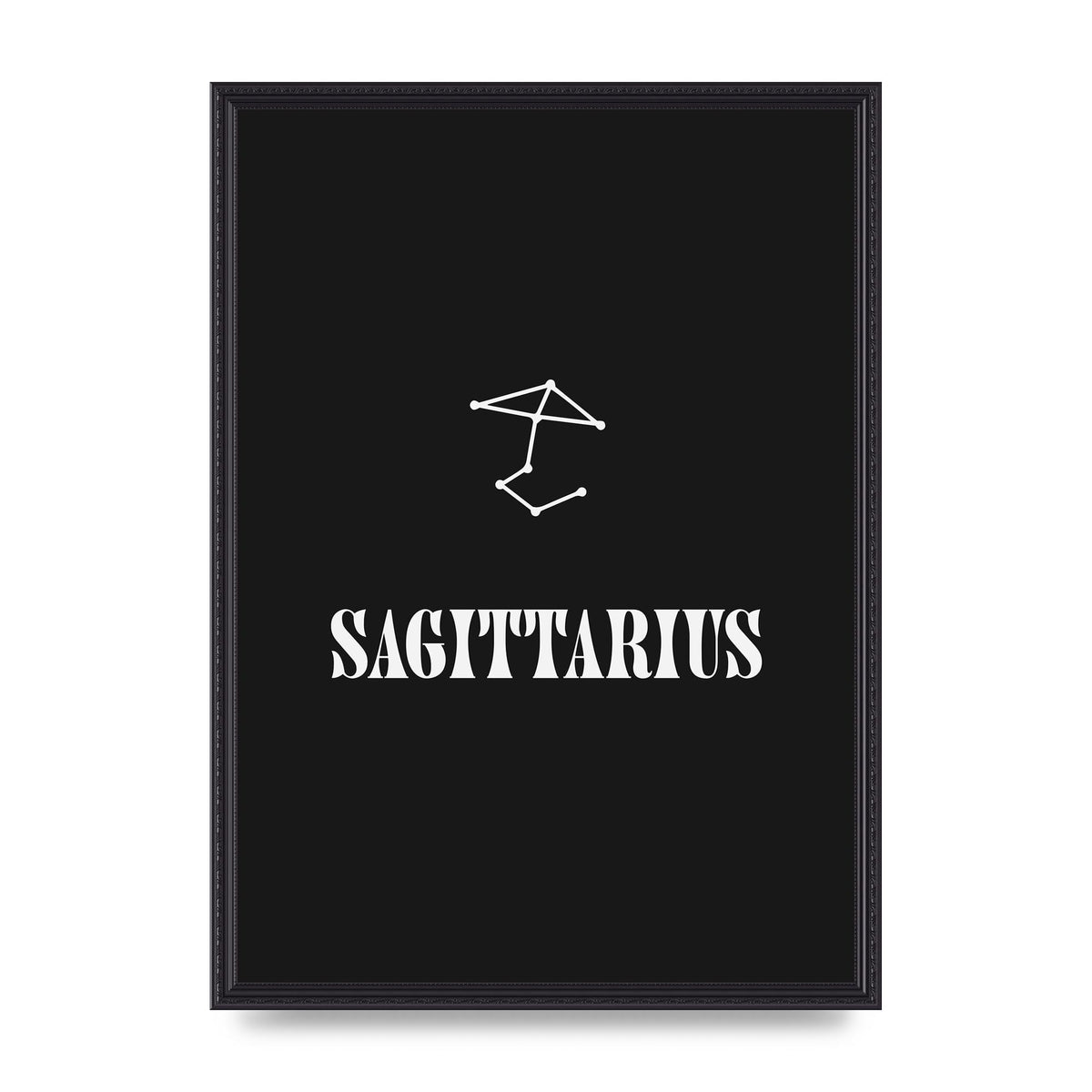 Minimalist Horoscope Star Sign Series Sagittarius Printed Poster - A2 framed