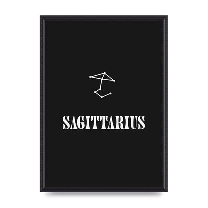 Minimalist Horoscope Star Sign Series Sagittarius Printed Poster - A2 framed