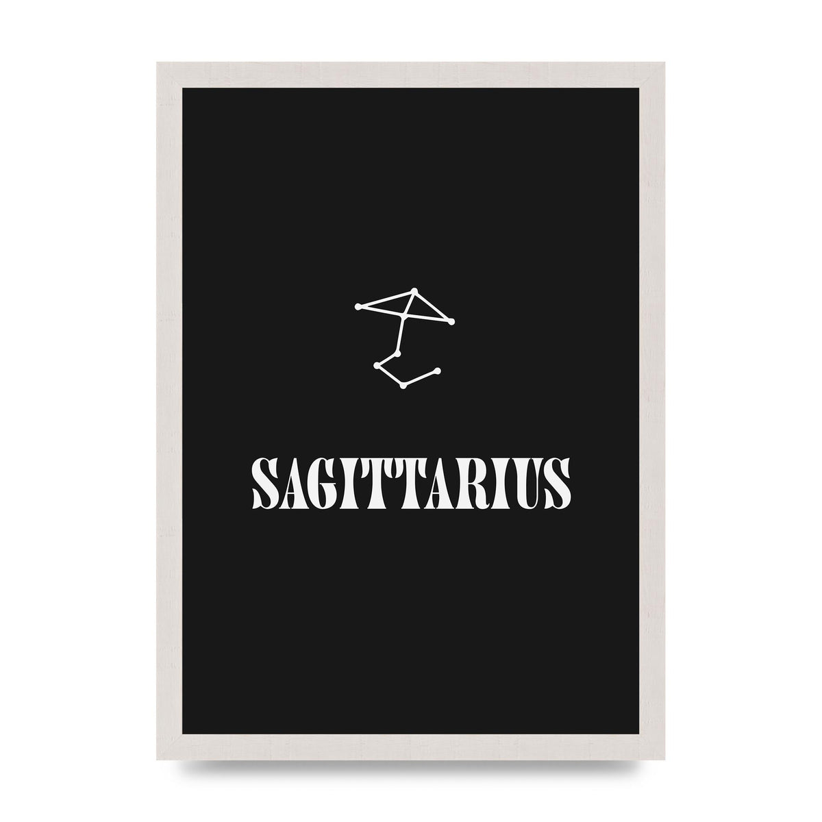 Minimalist Horoscope Star Sign Series Sagittarius Printed Poster - A3 framed