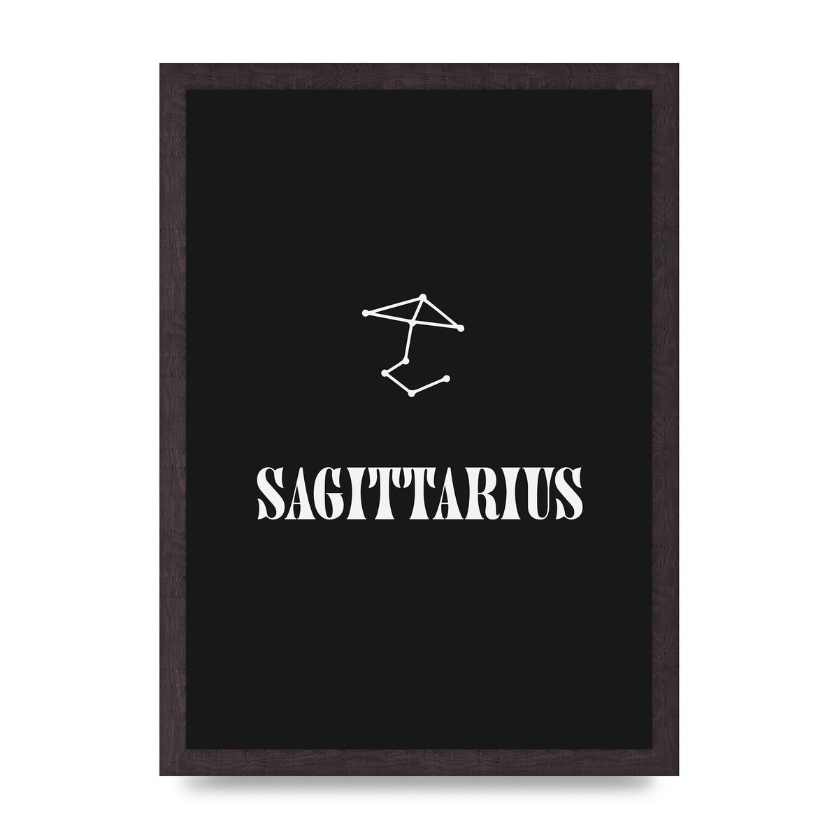 Minimalist Horoscope Star Sign Series Sagittarius Printed Poster - A3 framed