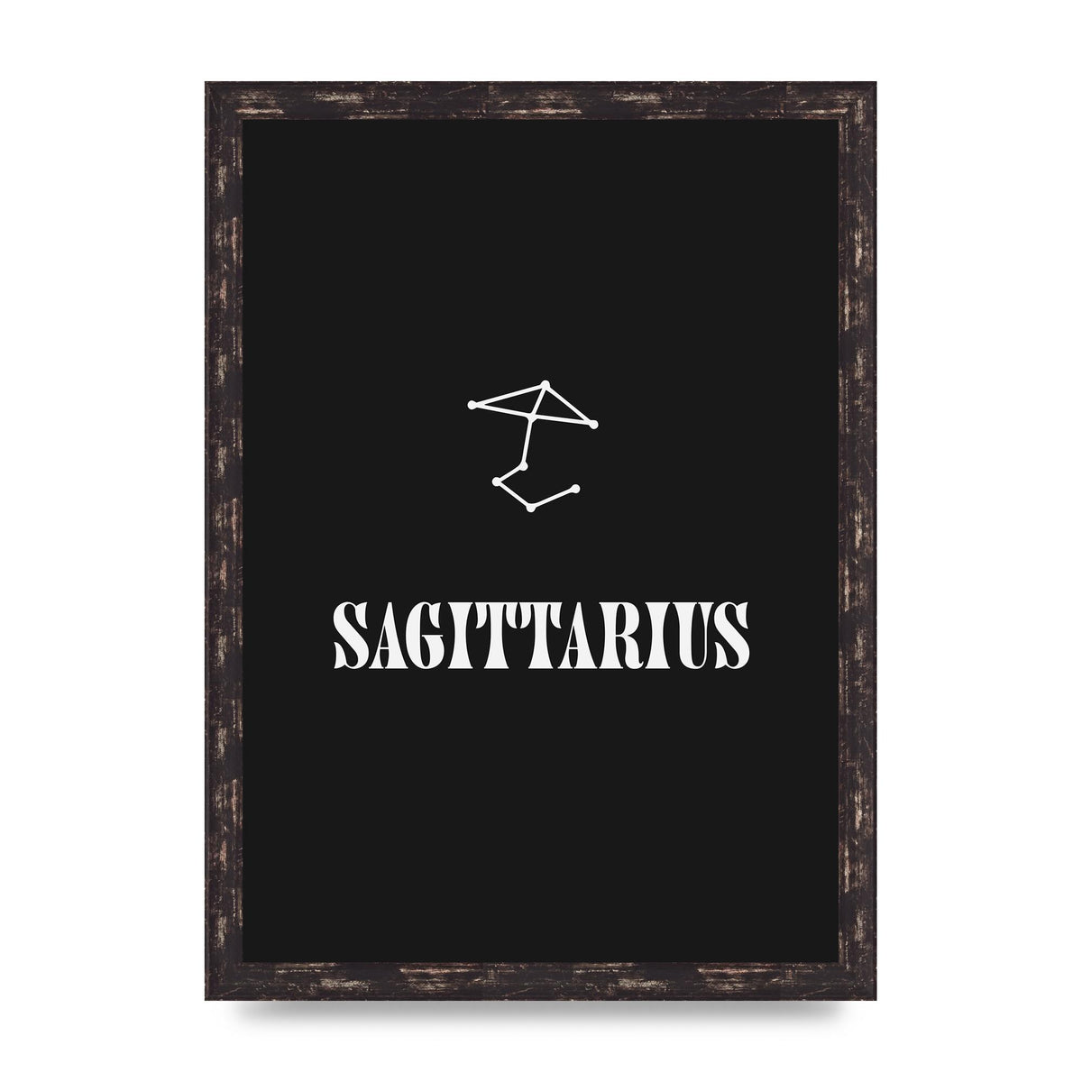 Minimalist Horoscope Star Sign Series Sagittarius Printed Poster - A3 framed