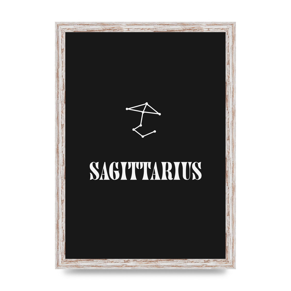 Minimalist Horoscope Star Sign Series Sagittarius Printed Poster - A3 framed