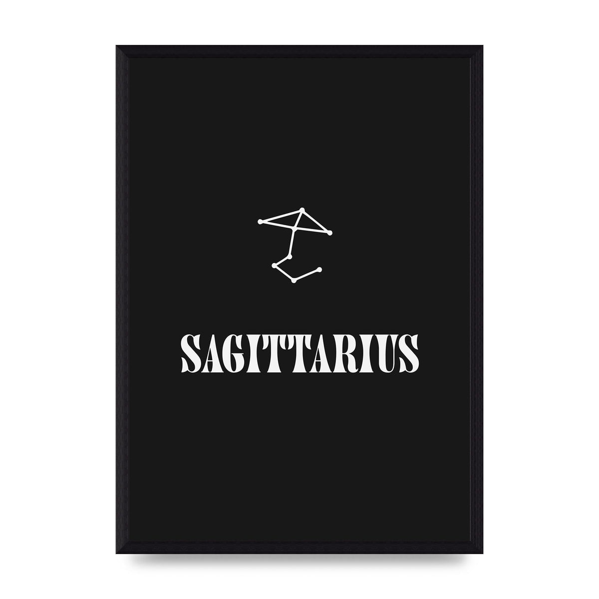 Minimalist Horoscope Star Sign Series Sagittarius Printed Poster - A3 framed