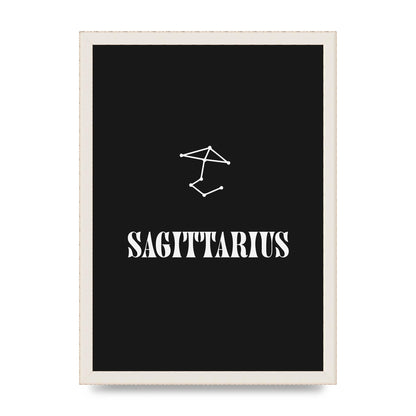 Minimalist Horoscope Star Sign Series Sagittarius Printed Poster - A3 framed