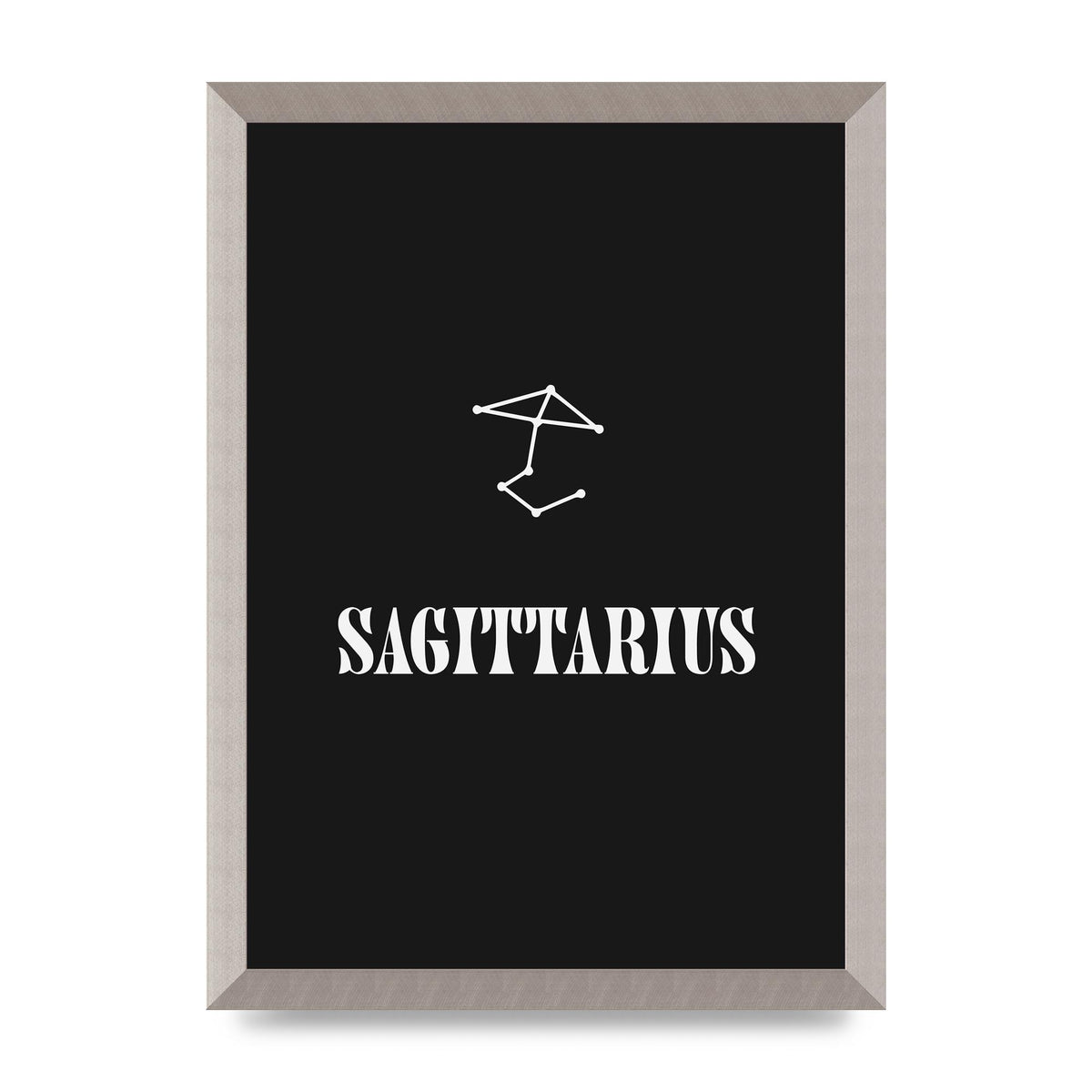 Minimalist Horoscope Star Sign Series Sagittarius Printed Poster - A3 framed