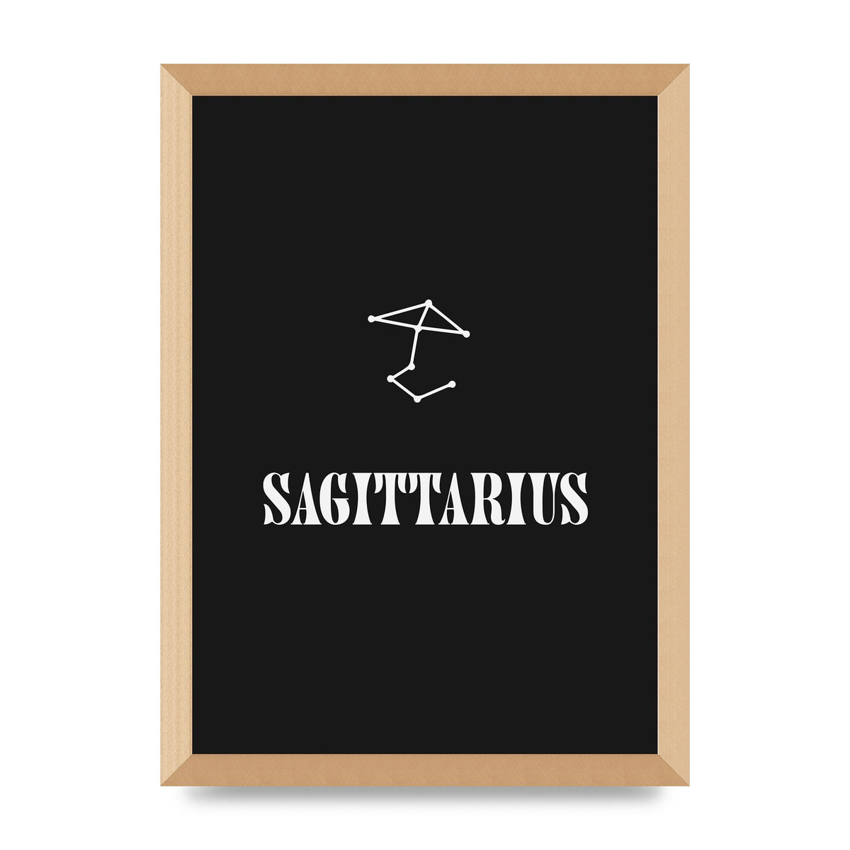 Minimalist Horoscope Star Sign Series Sagittarius Printed Poster - A3 framed
