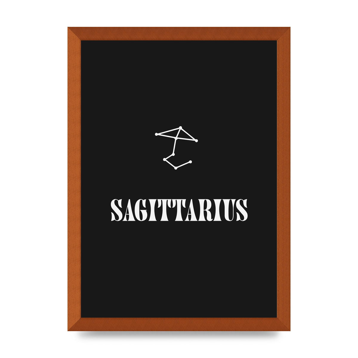 Minimalist Horoscope Star Sign Series Sagittarius Printed Poster - A3 framed
