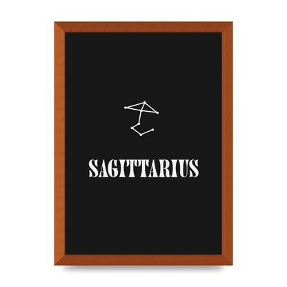 Minimalist Horoscope Star Sign Series Sagittarius Printed Poster - A3 framed