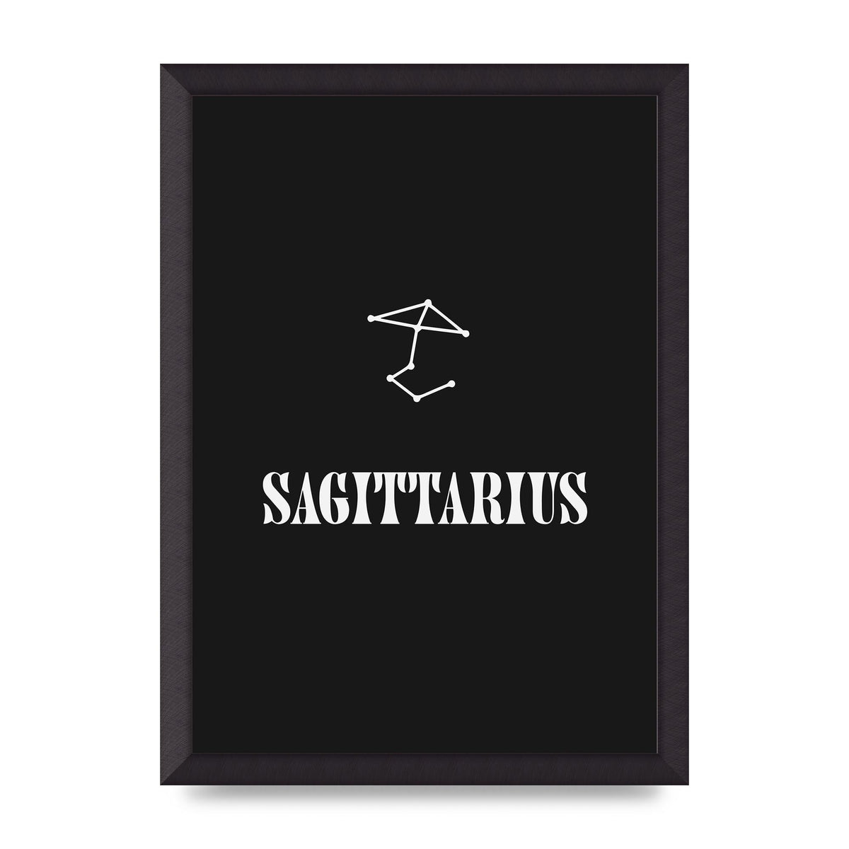 Minimalist Horoscope Star Sign Series Sagittarius Printed Poster - A3 framed