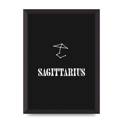 Minimalist Horoscope Star Sign Series Sagittarius Printed Poster - A3 framed