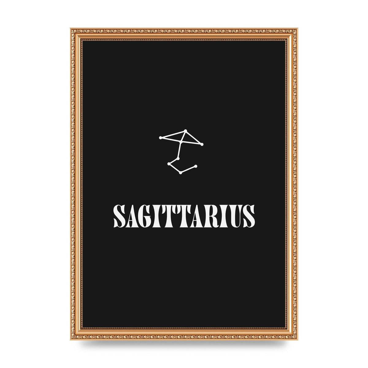 Minimalist Horoscope Star Sign Series Sagittarius Printed Poster - A3 framed