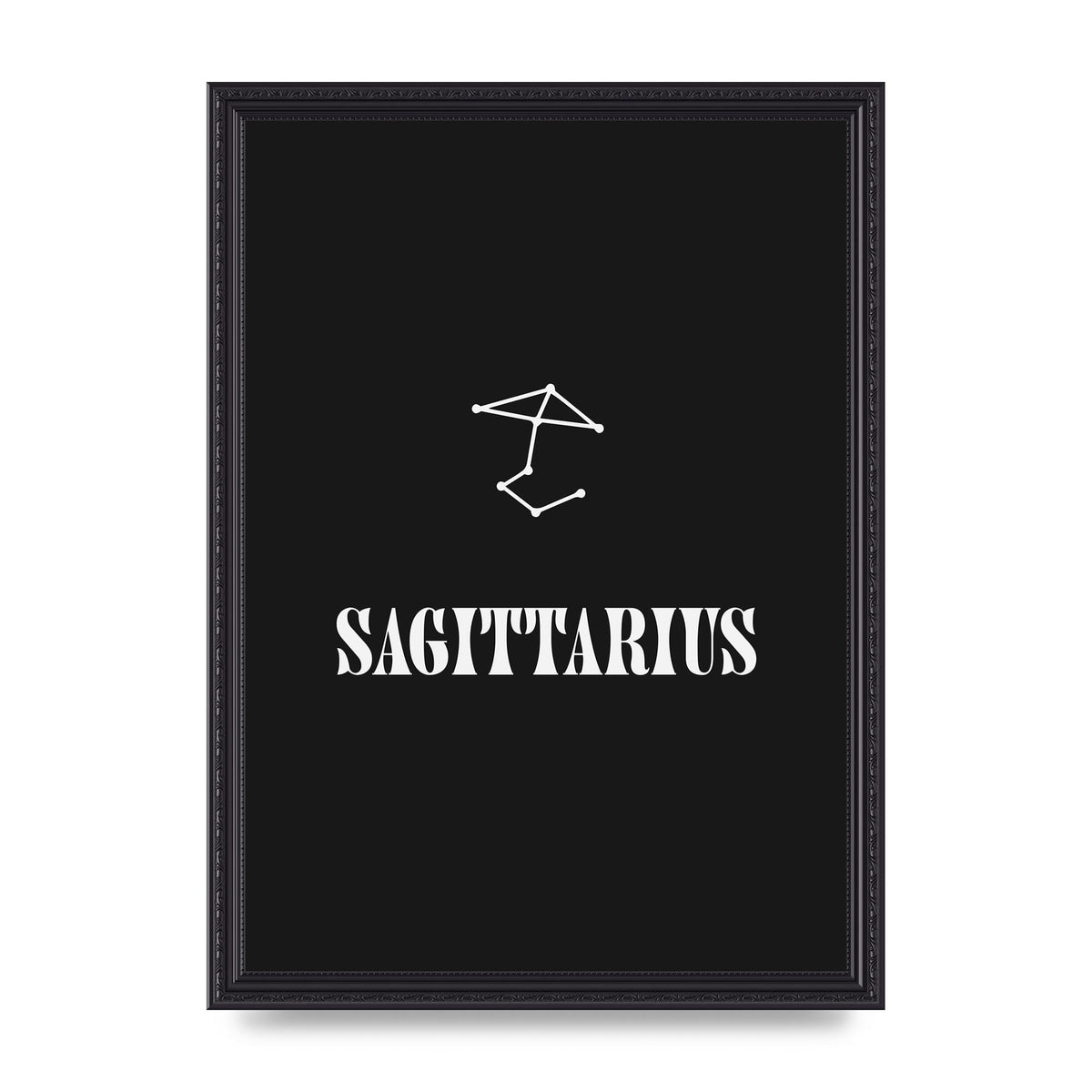 Minimalist Horoscope Star Sign Series Sagittarius Printed Poster - A3 framed